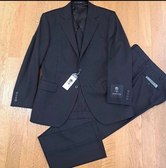 【新品】12.1万日元 五大洲 gotairiku WEAR BLACK 黑色正装 红白事/丧葬仪式 纯黑 丧服 日本制造