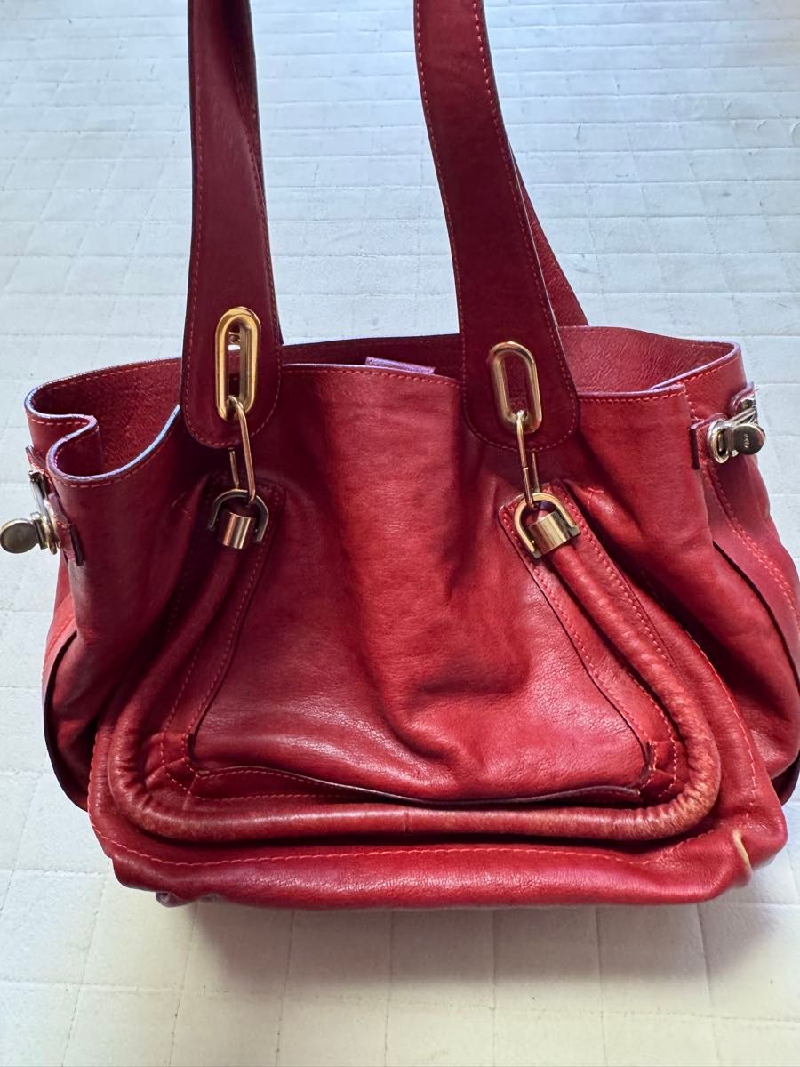 Chloe Red Tote Bag