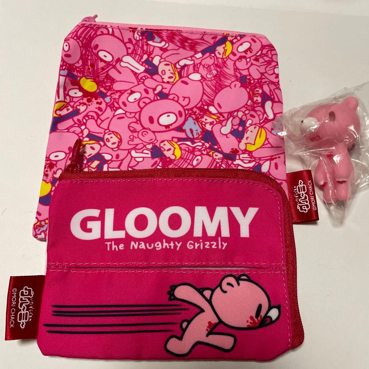 Grumpy the Prankster Bear Pouch 2-Piece Set with Figure - Pink
