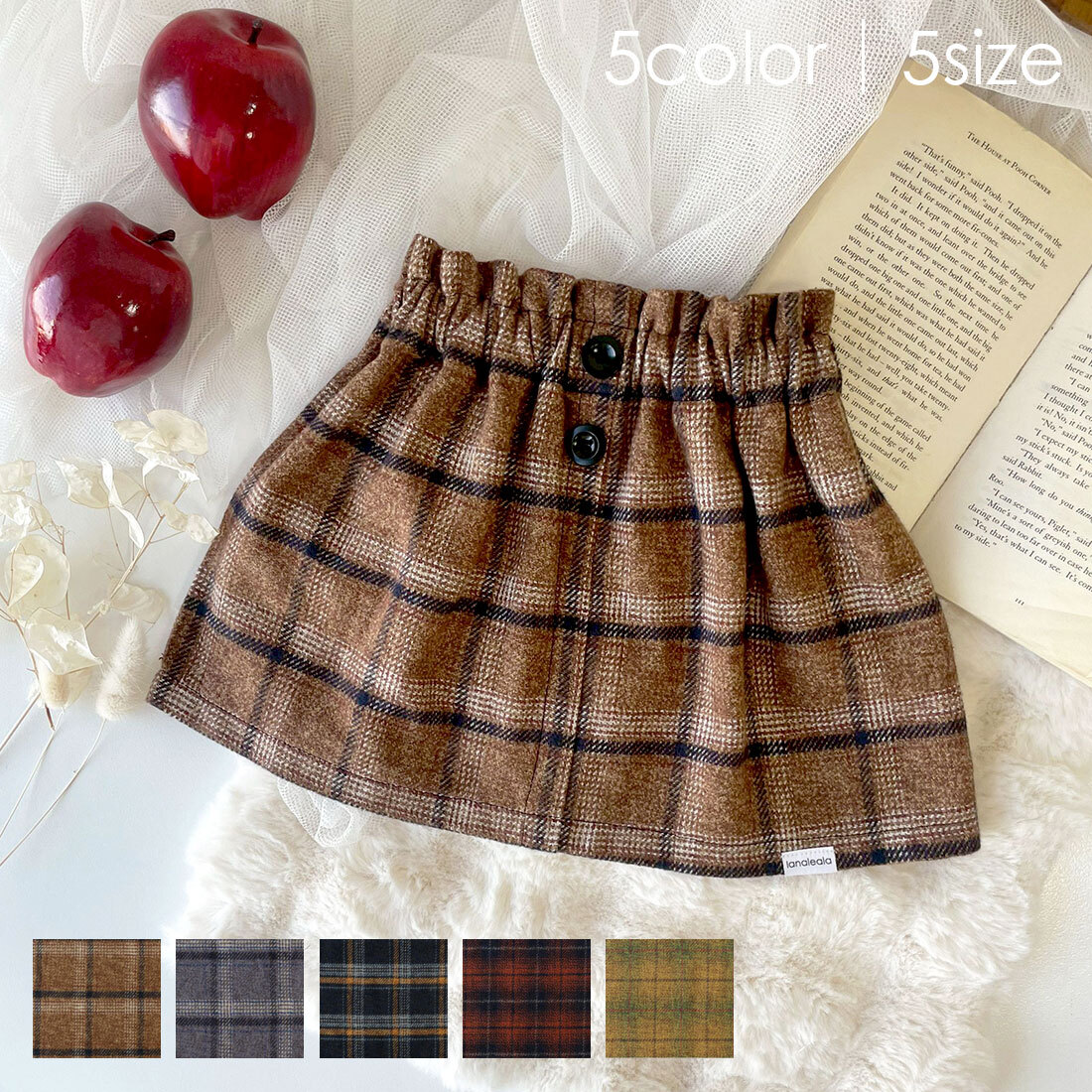 Tweedy Cotton remi skirt|粗花呢棉质remi半身裙|婴幼儿 儿童 女童 格子裙 庆祝礼 秋冬 满月贺礼