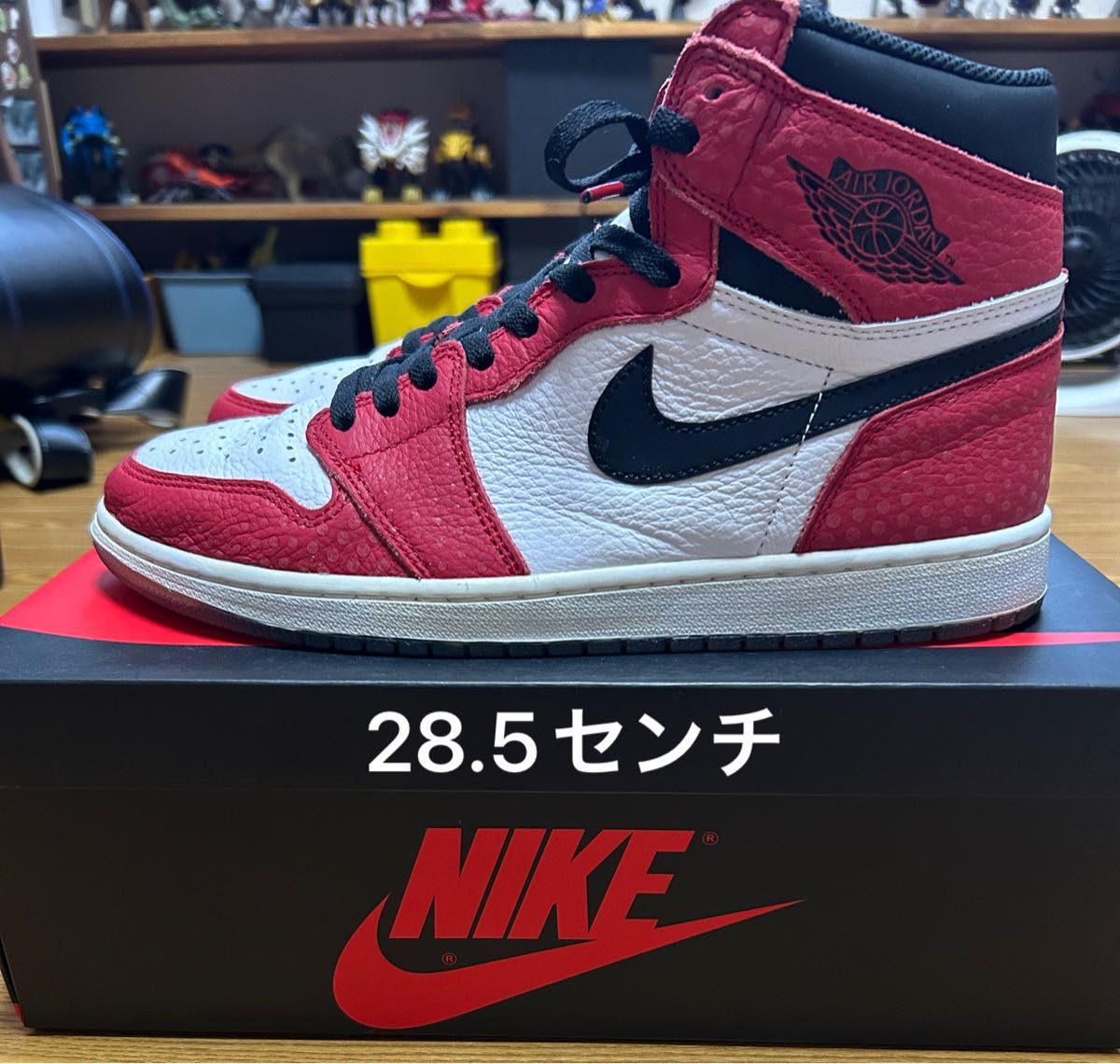 【中古美品・黒タグ付き】 NIKE AIR JORDAN 1 RETRO HIGH OG “ SPIDER-MAN ” 28.5cm