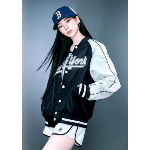 【希少価値商品】aespa KARINA PICK MLB KOREA /ナイロンフロントガーシーブ バーシティジャケット※送料無料