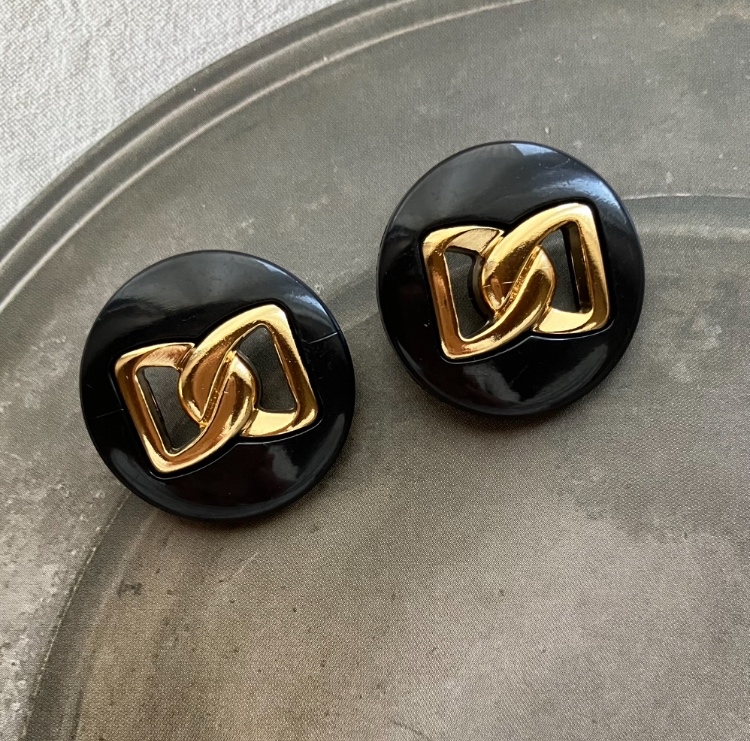 No.47 select button古董复古风格黑色