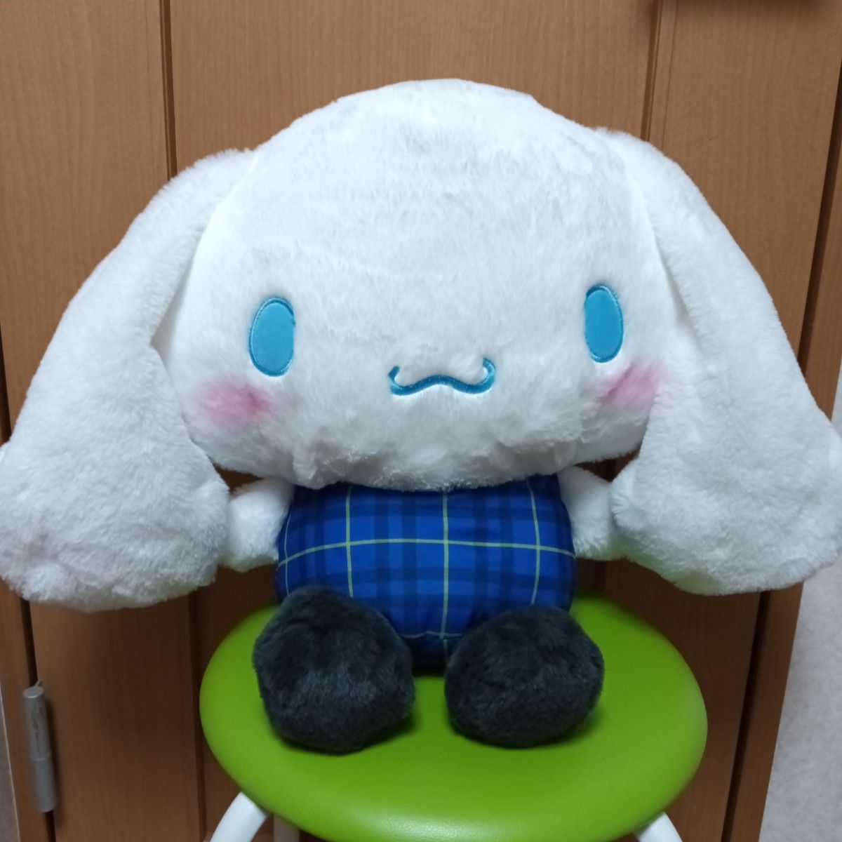 Sanrio Cinnamoroll Plush Toy with Checkered Outfit