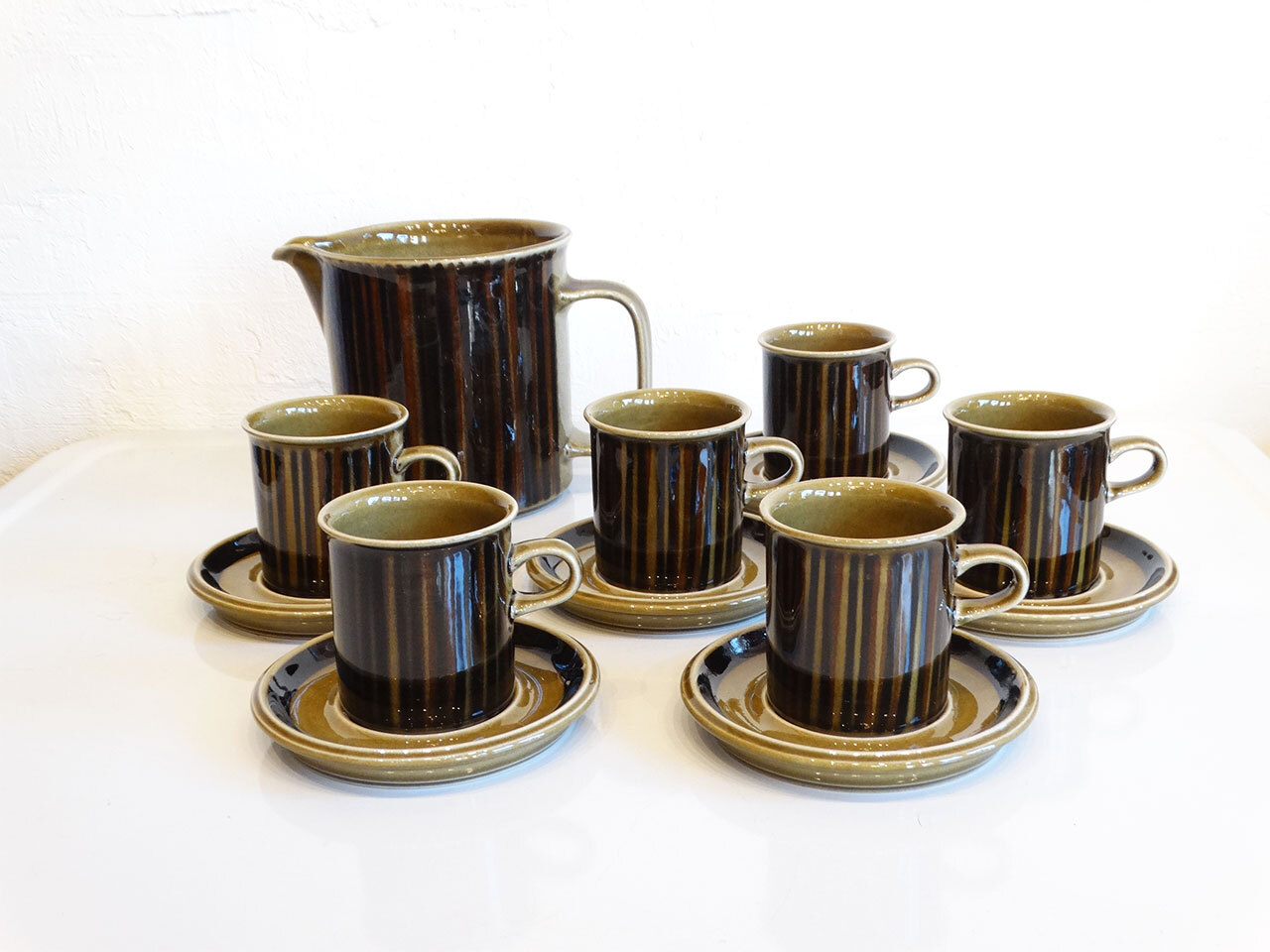 70s ARABIA Kosmos cup & saucer , jug