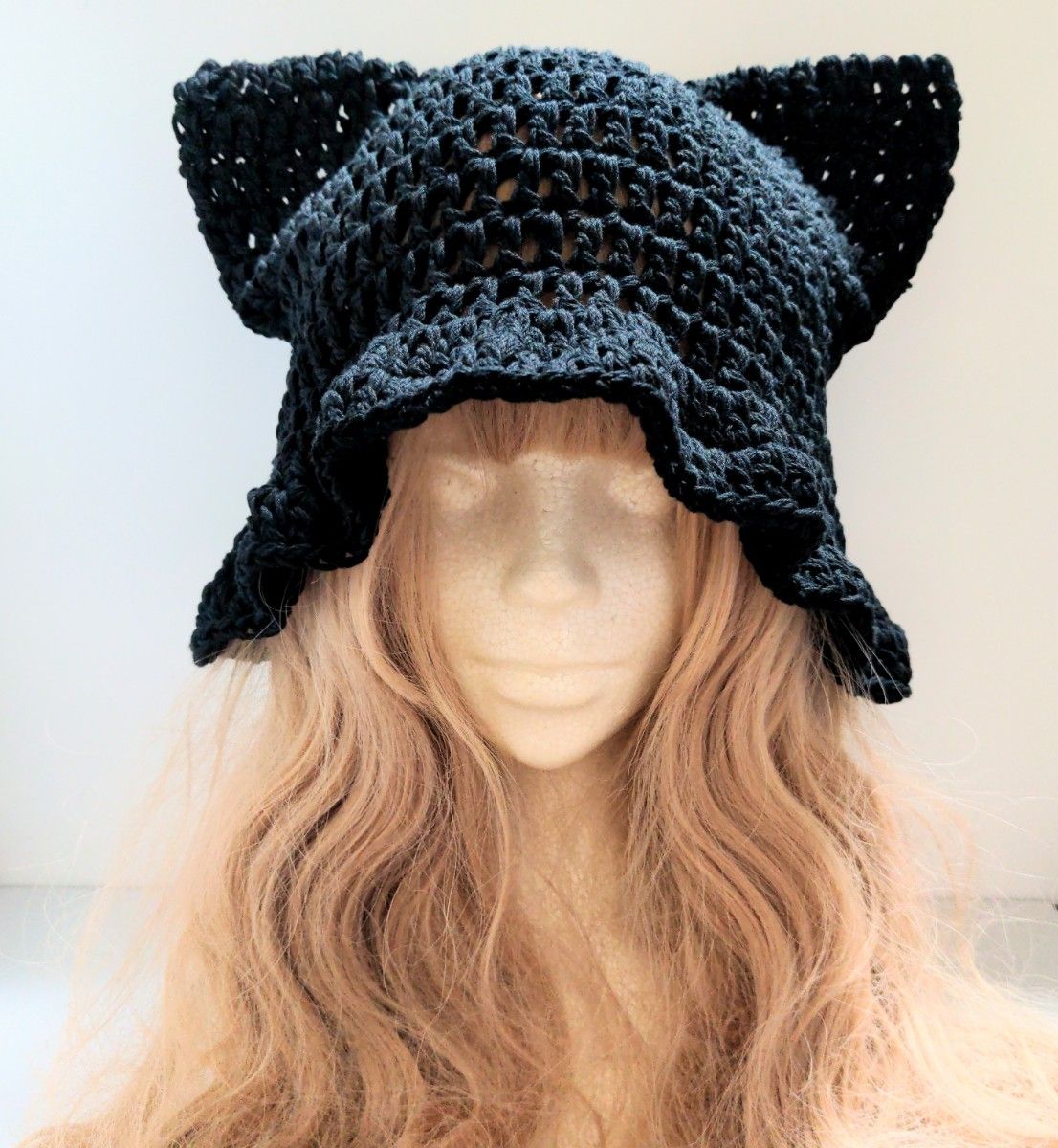 猫耳帽子 猫耳ニット帽 ハンドメイド y2k グランジ フェアリーグランジ 韓国 猫耳 ビーニー ニット帽 猫 ねこ 帽子