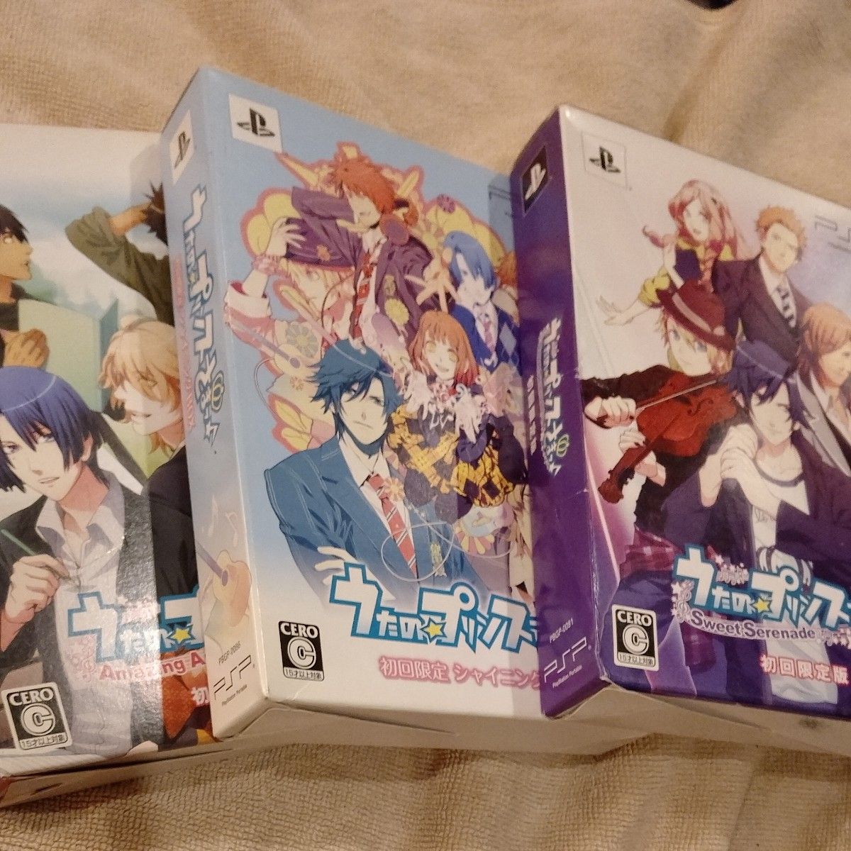 「QD3232」「 Bonus items missing 」PSP Uta no Prince-sama First Press Limited Edition 3BOX Set