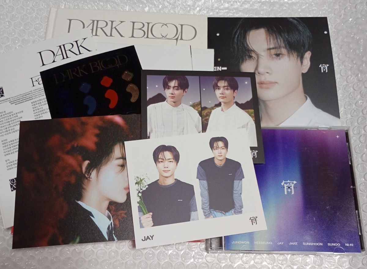 ENHYPEN 宵 CD 杰伊·尼克 DARK BLOOD 专辑明信片 个人封面 海报 写真集