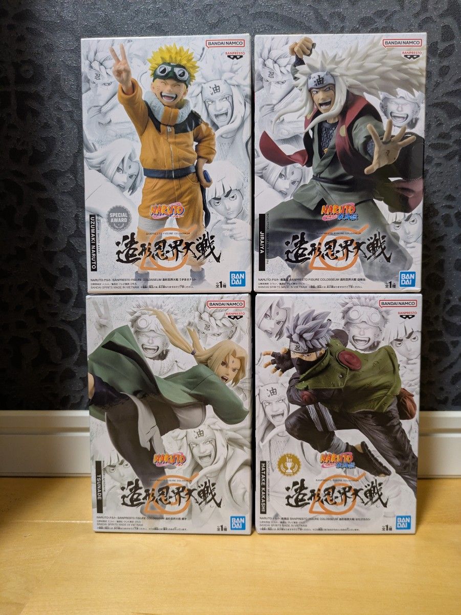 【全新未拆封】4体套装《火影忍者》疾风传 造形忍界大战 火影自来也 纲手 日向雏田 旗木卡卡西