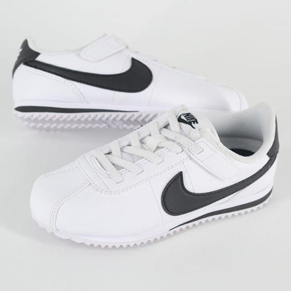 【17cm-22cm】NIKE CORTEZ EASYON (PSV) 耐克 Cortez 一脚蹬 儿童运动鞋 白黑 dm0951-108