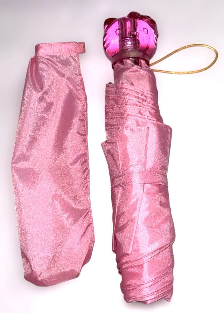 Hello Kitty folding umbrella, pink, solid color