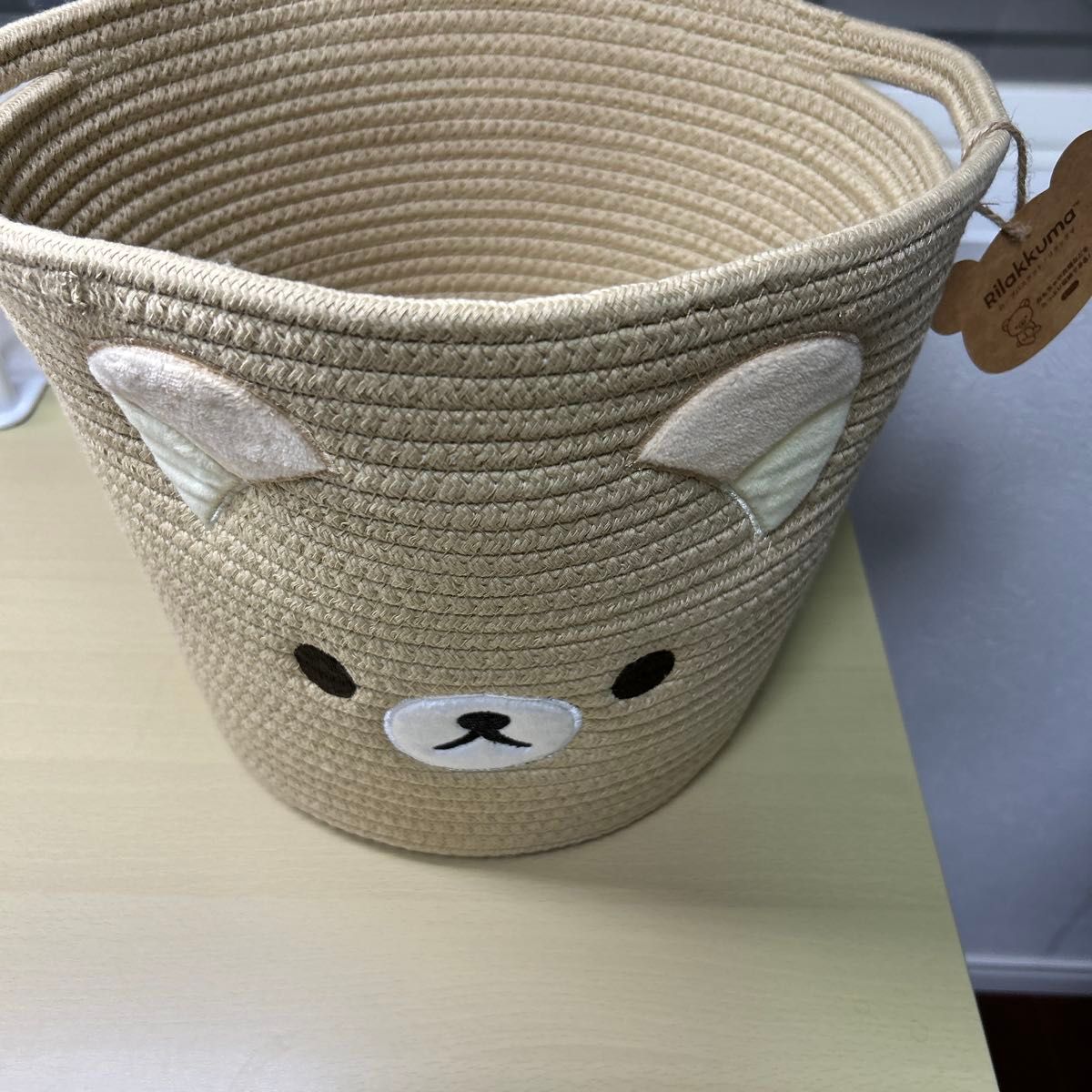 Rilakkuma Rope Basket Storage Basket Beige
