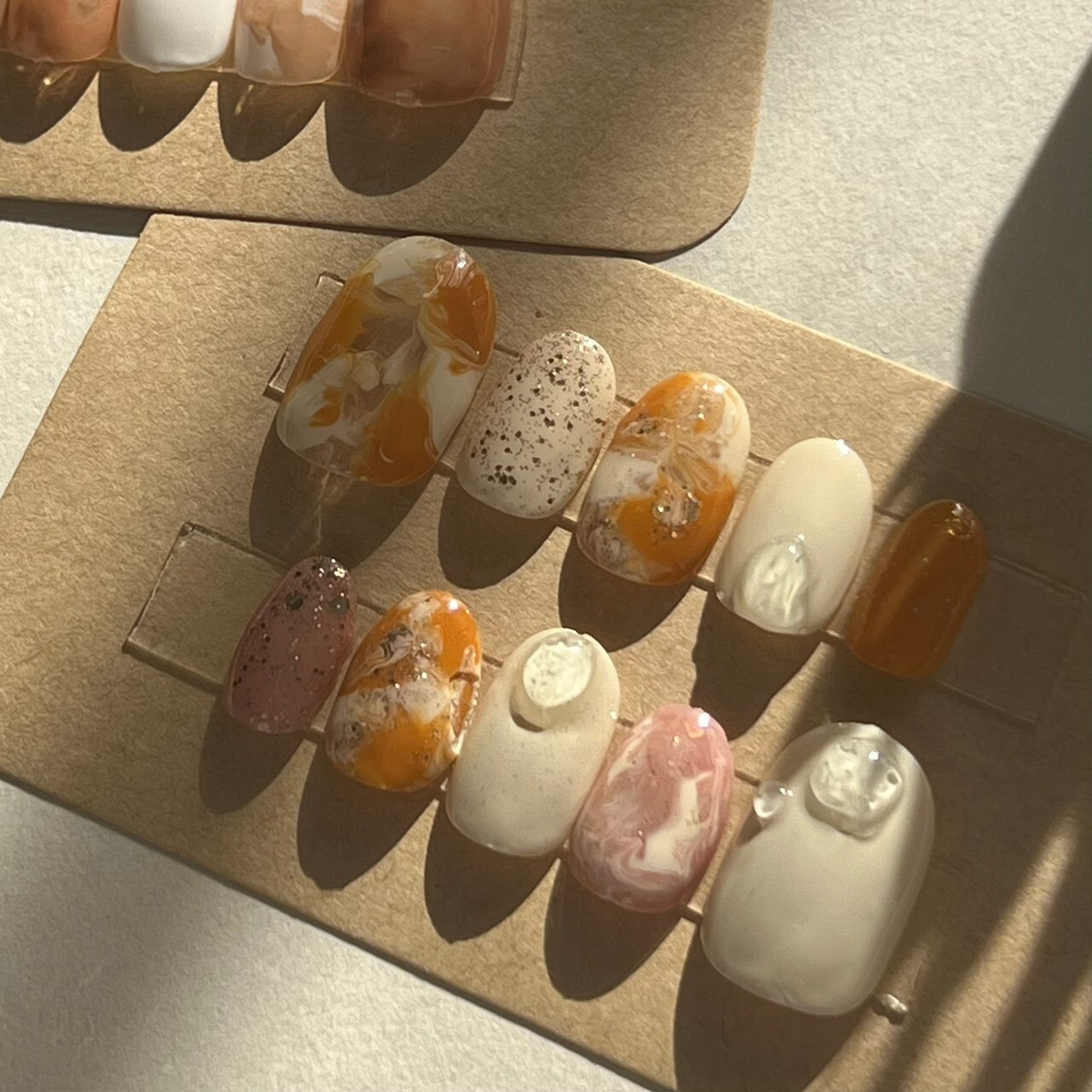 Nail Tips Orange Nuance