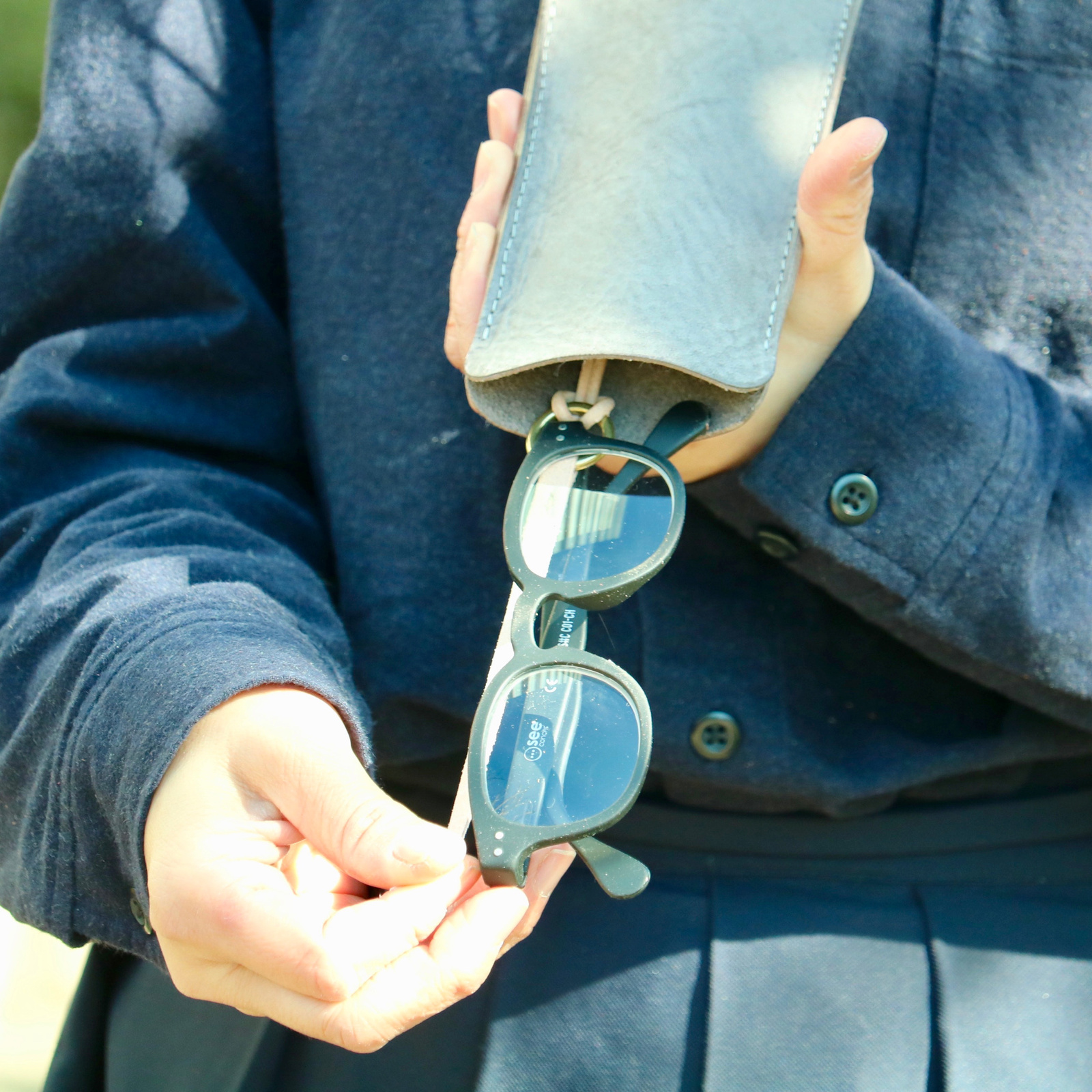 可以自定义!Leather Glass Case <西塔卡拉梅格内> L尺寸