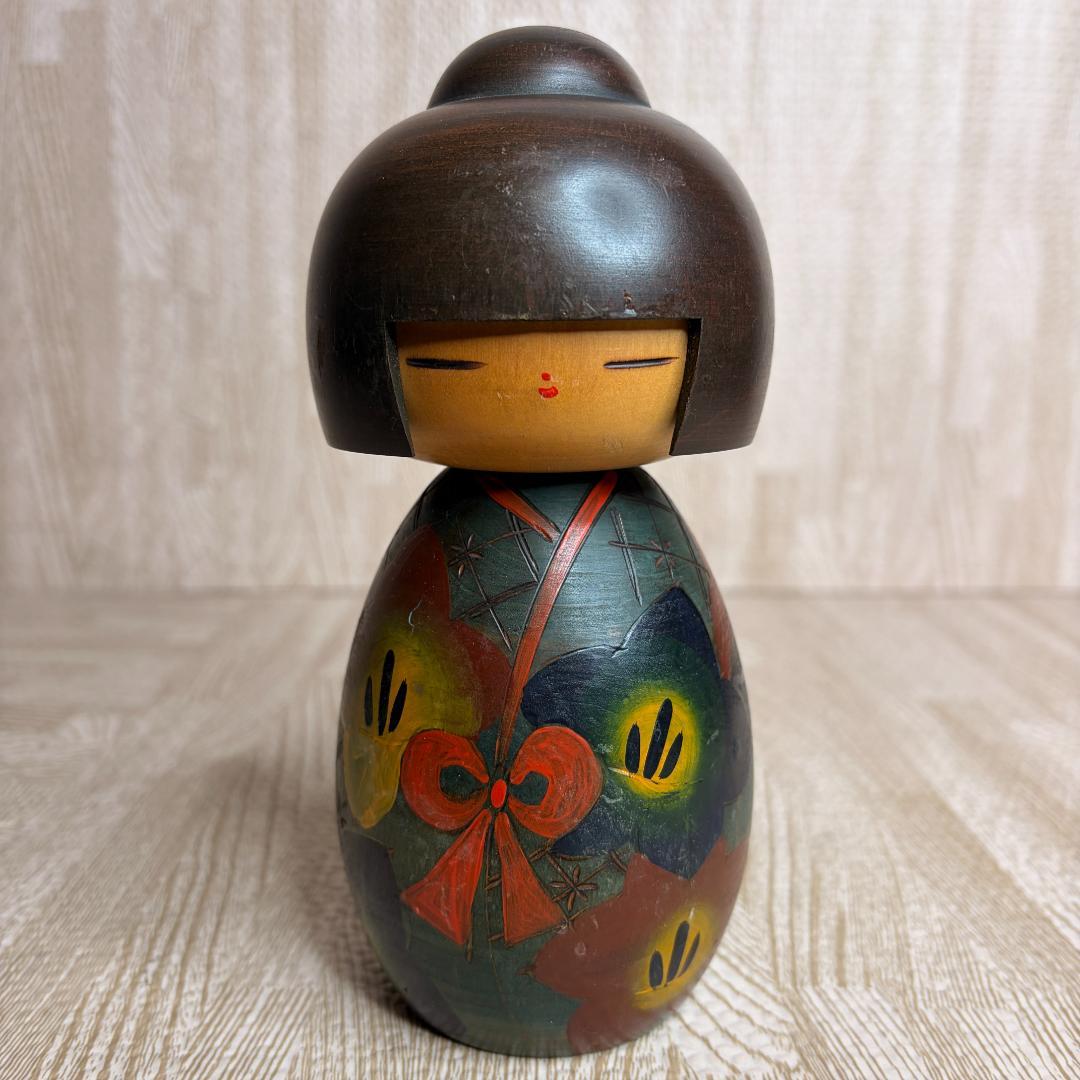 Yuuji Kawanase Original Kokeshi Doll - Wooden Traditional Folk Art Ornament, Japanese Style