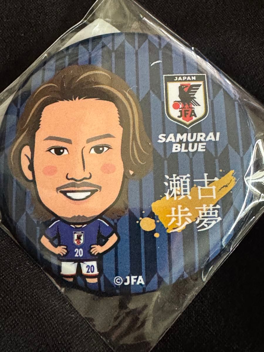 サッカー日本代表 缶バッジ 瀬古歩夢 20番 SAMURAI BLUE