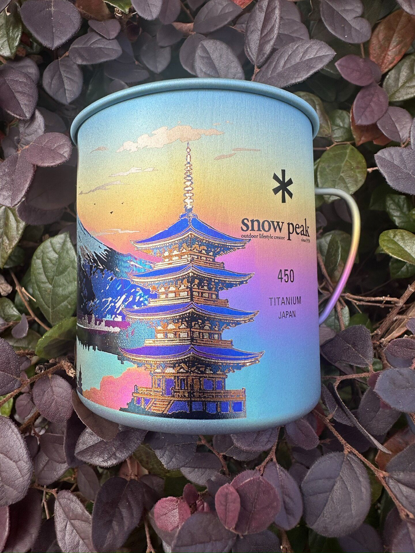 Snowpeak 450钛杯雪峰户外杯富士山