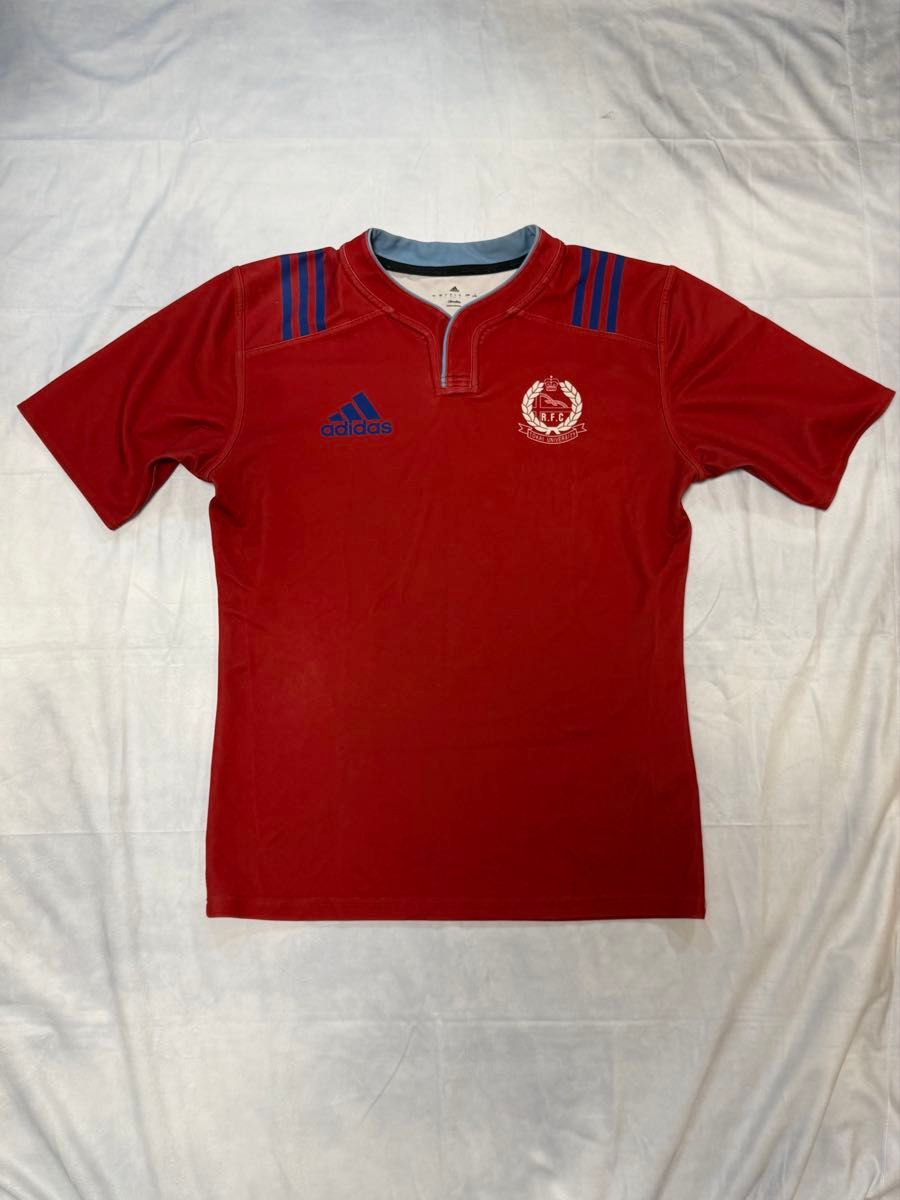 东海大学橄榄球部 adidas 橄榄球服 红色 R.F.C标志