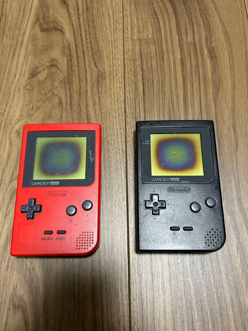 【Junk - 2 Units Set】Game Boy Pocket Red Black
