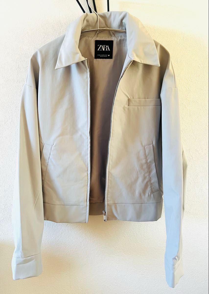 ZARA 夹克 风衣 防水超大码 浅灰色 XS