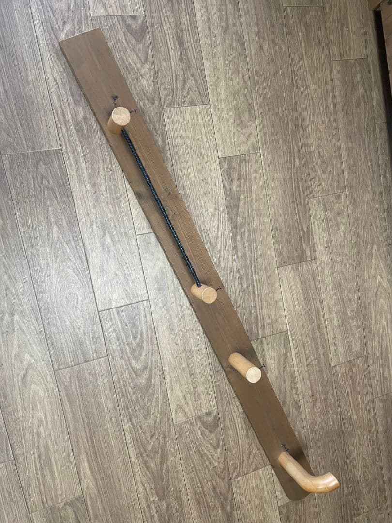 木制壁挂衣架 墙面置物架 变形钢筋