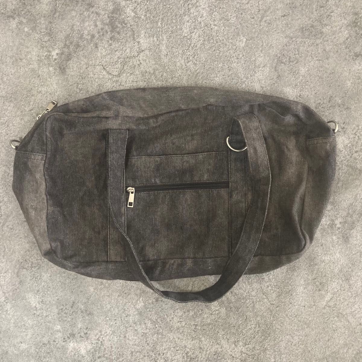 【美品】黑色牛仔布波士顿包古装韩国模式街Y2K grange