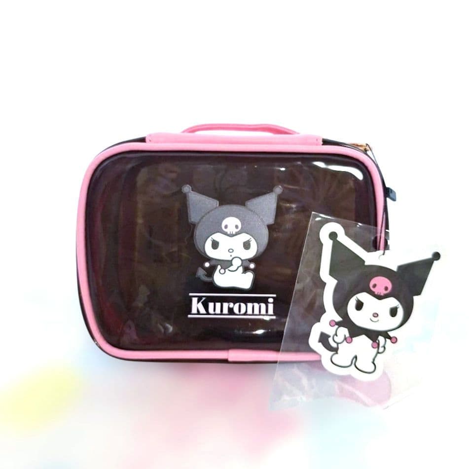 Sanrio Chococat Clear Pouch (Black x Pink)