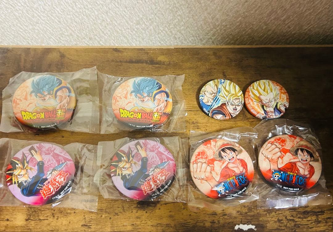 【非卖品】ONE PIECE 游戏王 龙珠 徽章 路飞 原画