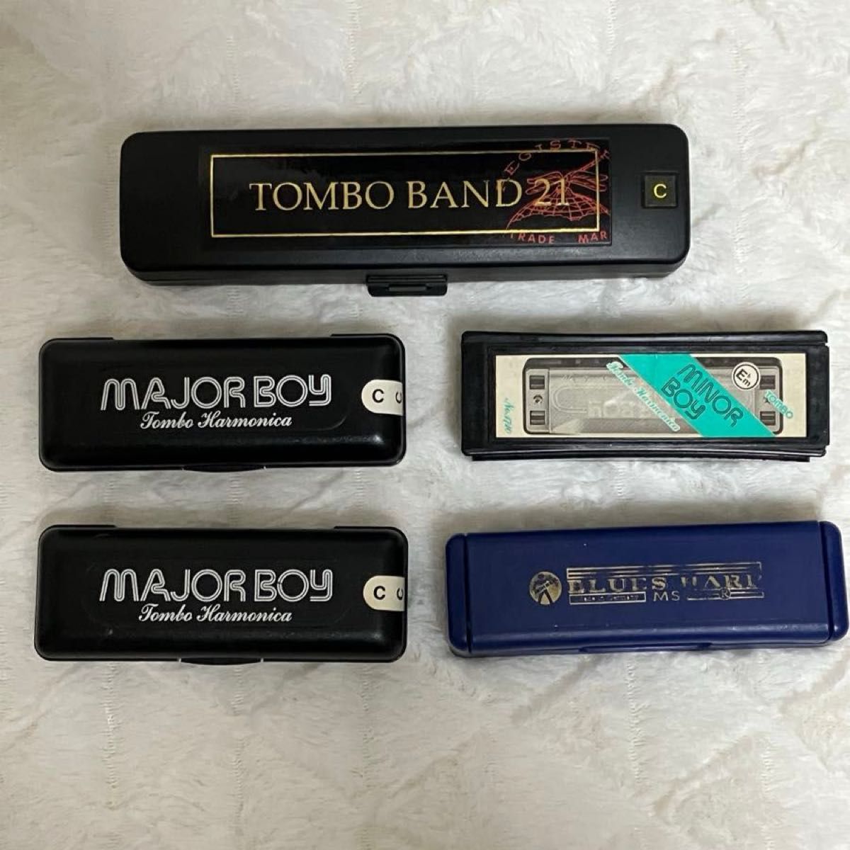 ハーモニカ 5本セット TOMBO BAND21 MAJOR BOY MINOR BOY BLUES HARP