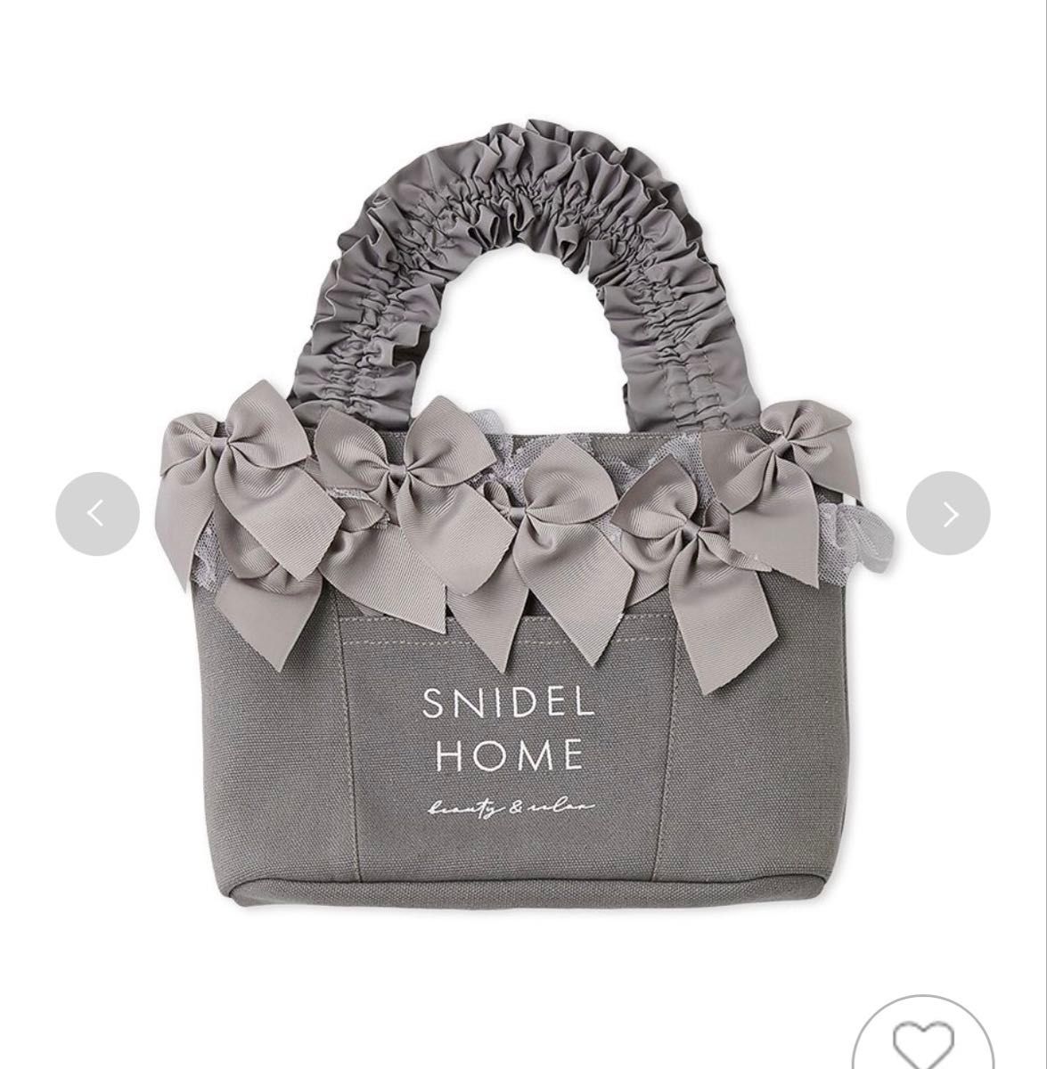 Limited-time price until the 7th: SNIDEL HOME Ribbon Tote Bag in Gray