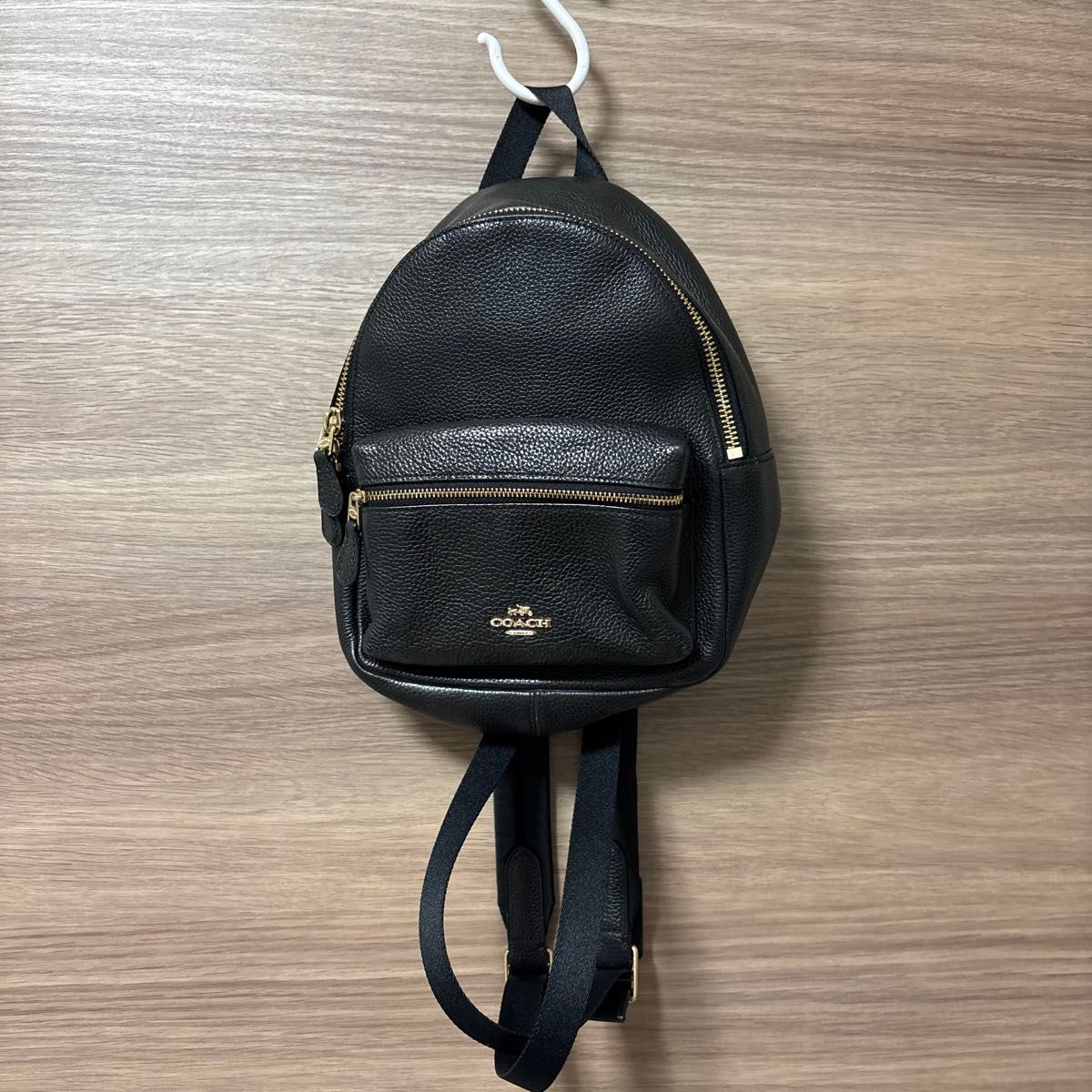 COACH Coach Mini Backpack Black Leather with Gold Hardware