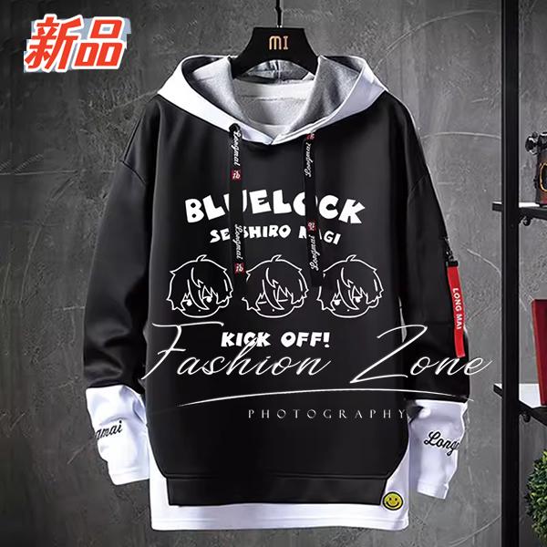 New Blue Lock Style Chigiri Hyoma Isagi Yoichi Hooded Sweatshirt Fall Winter Unisex Popular Character Goods Casual Wear Couple Look