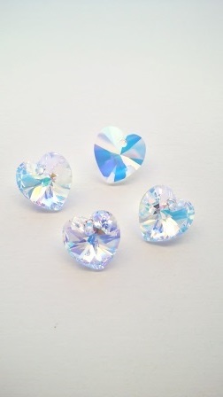 【14.4 × 14mm 2个】施华洛世奇心 #6228 (水晶AB)