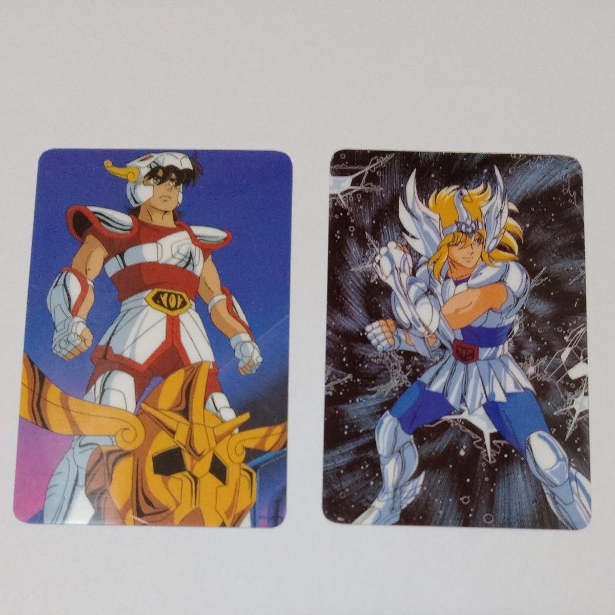 Saint Seiya cards, set of 2, made by Seika Note, comes with a card case.