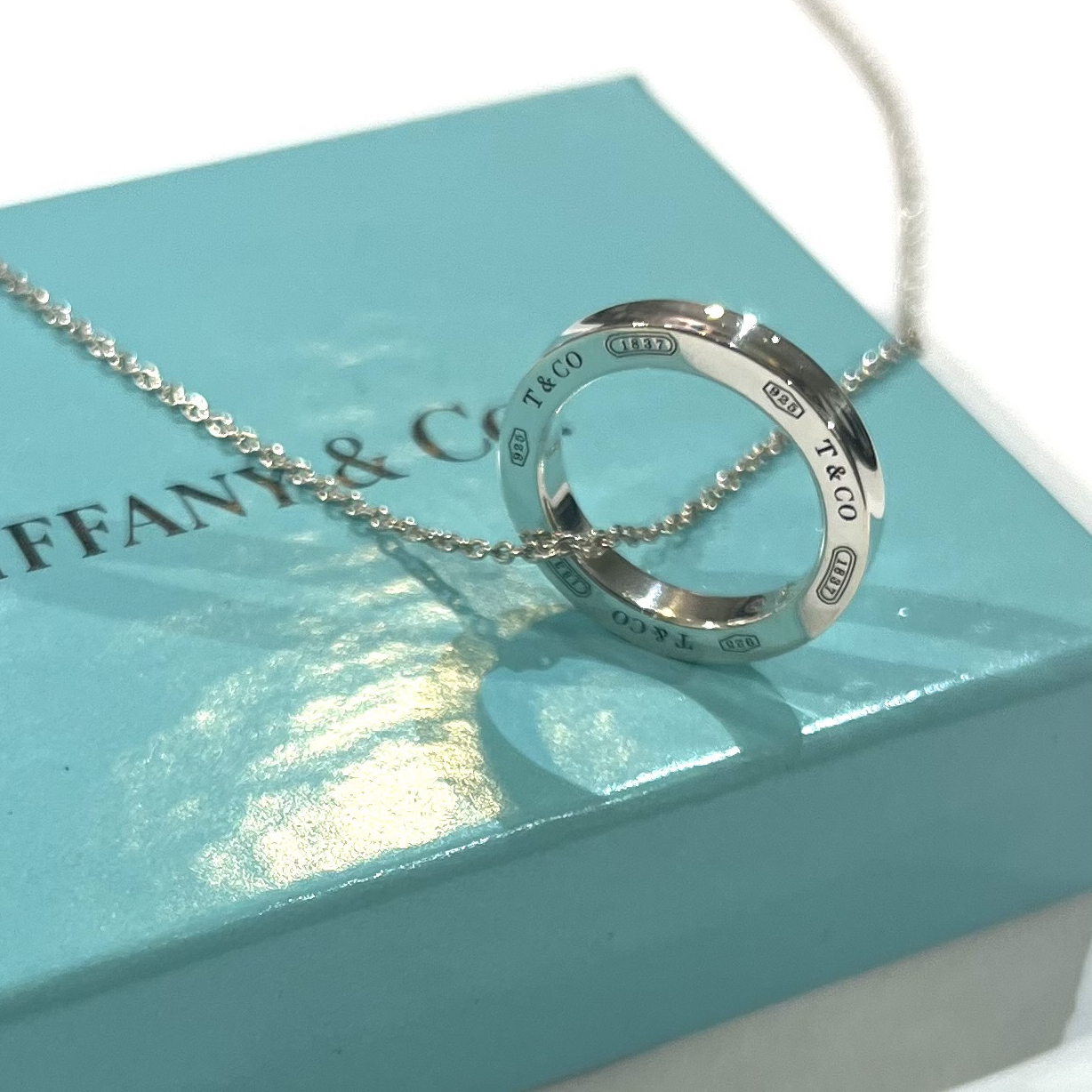 【 TIFFANY & CO .】2458 1837 圆形戒指项链/ SV925 /品牌原点 简约 复古 蒂芙尼银饰男士 2026春夏
