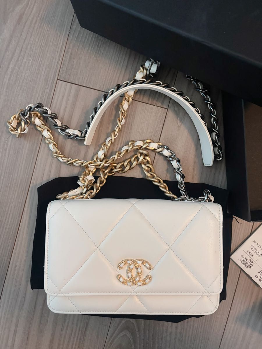 【美品・全套配件】CHANEL 香奈儿19 链条钱包 woc