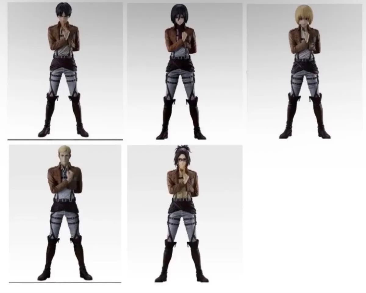 Attack on Titan Figure 5-Piece Set - Eren, Mikasa, Armin, Erwin, Hange + I Prize Complete (Ichiban Kuji)