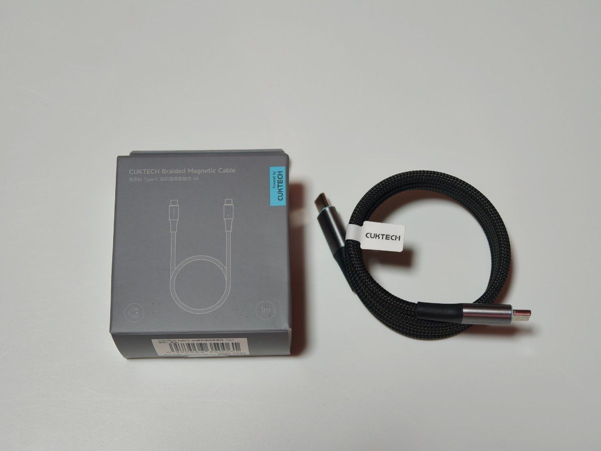 CUKTECH Braided Magnetic Cable Type-C 6A 240W 1m 充電ケーブル