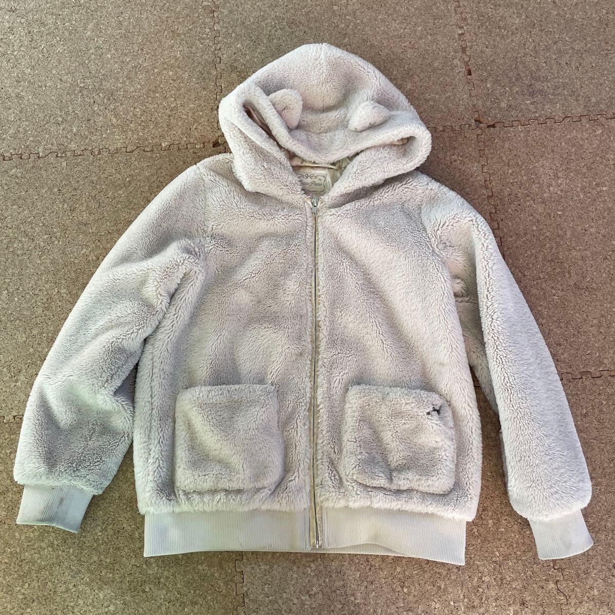 Mokomoko Ear Hoodie Beige Hooded Outerwear Cute Meso Piano Bear Ear Narmiya Mezzo Piano