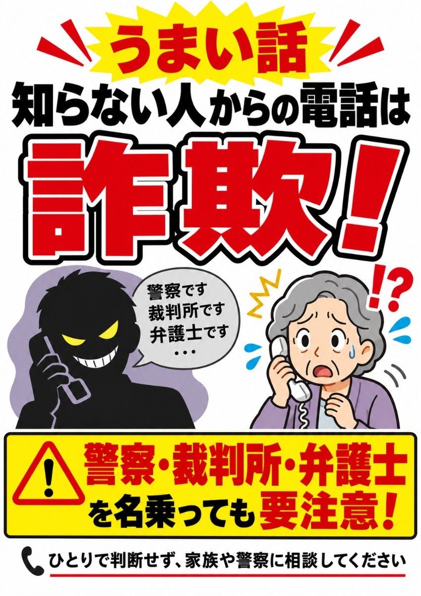 防范特殊诈骗宣传海报 注意冒充警察、法院或律师的电话