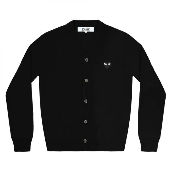 普莱伊·康姆·德·加尔松 V领开衫 PLAY COMME des GARCONS 黑色心形(黑色)