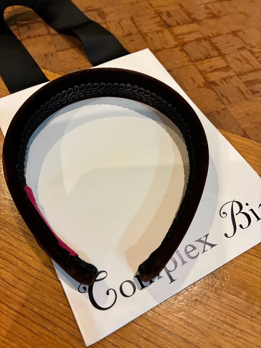 COMPLEX BIZ天鹅绒发箍棕色