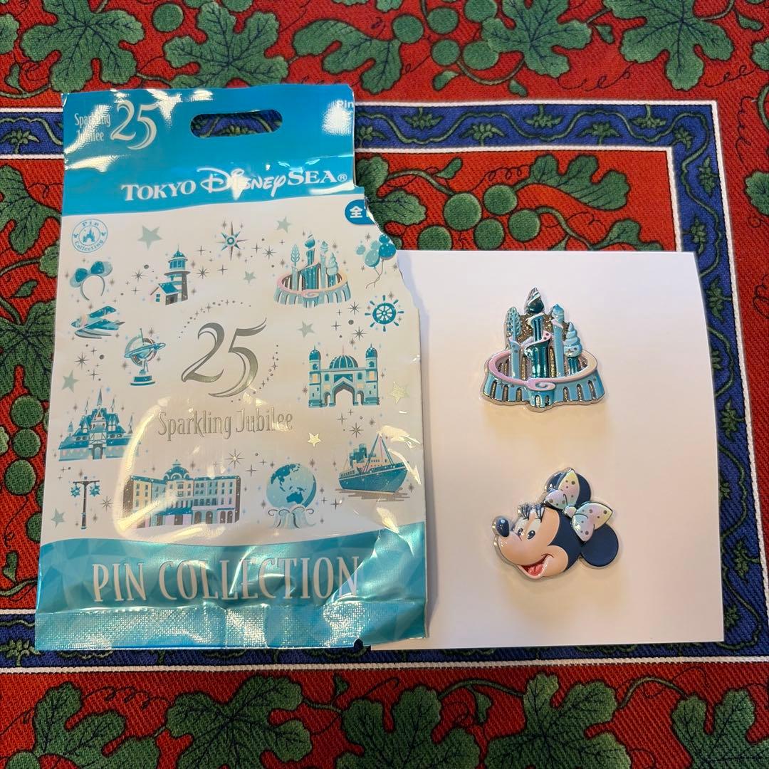东京迪士尼海洋25周年 徽章收藏系列 米妮·人鱼礁湖