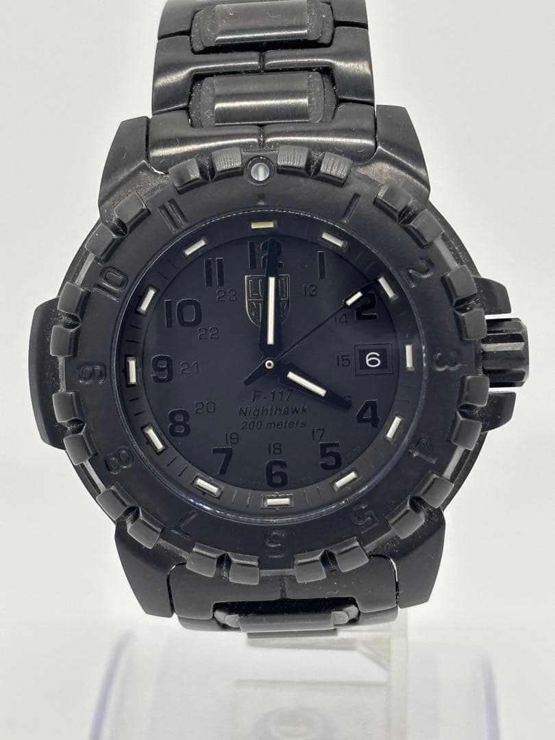 【良品】Luminox NightHawk Blackout Quartz【F-117】功能正常