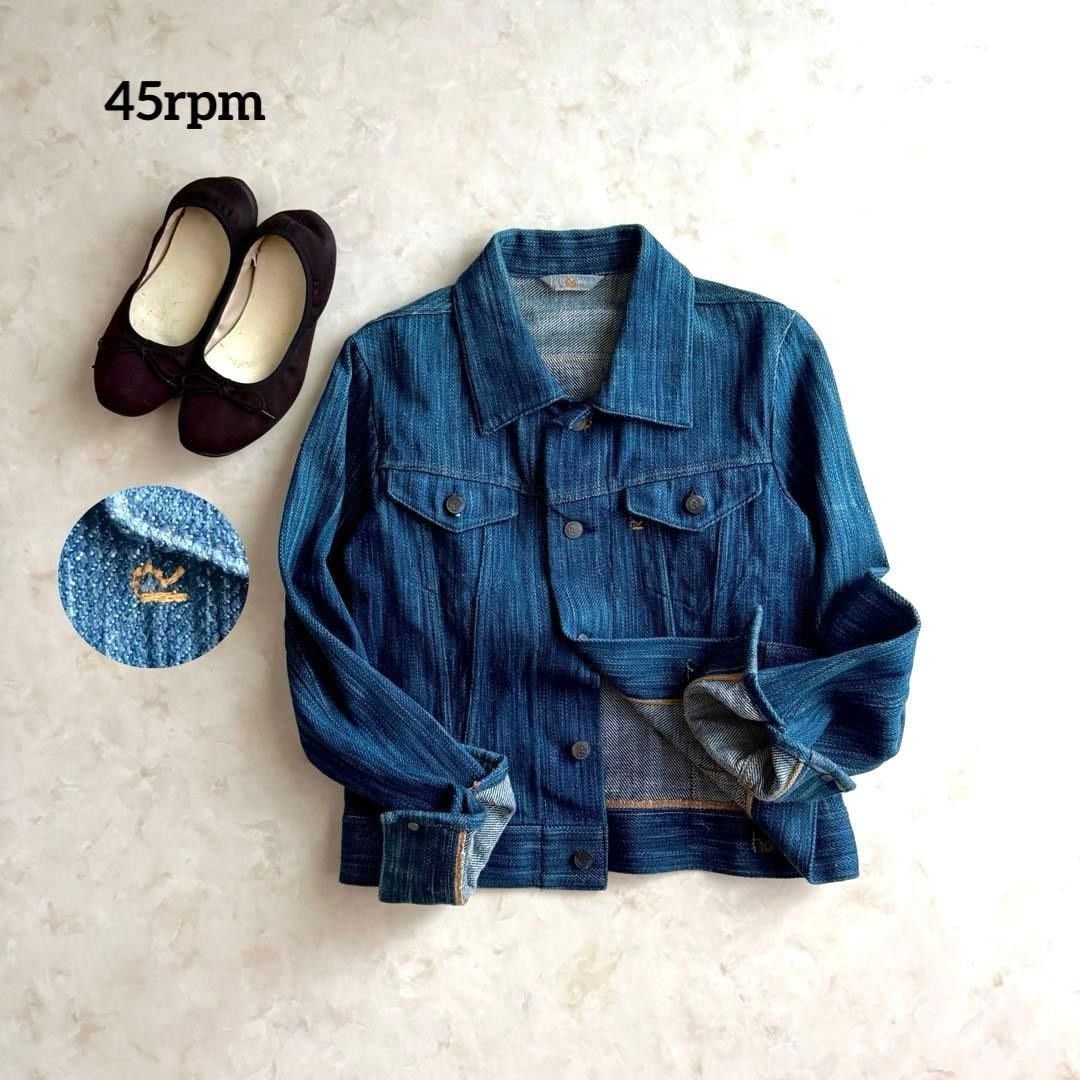 稀有45rpm hand made denim indigo牛仔布夹克