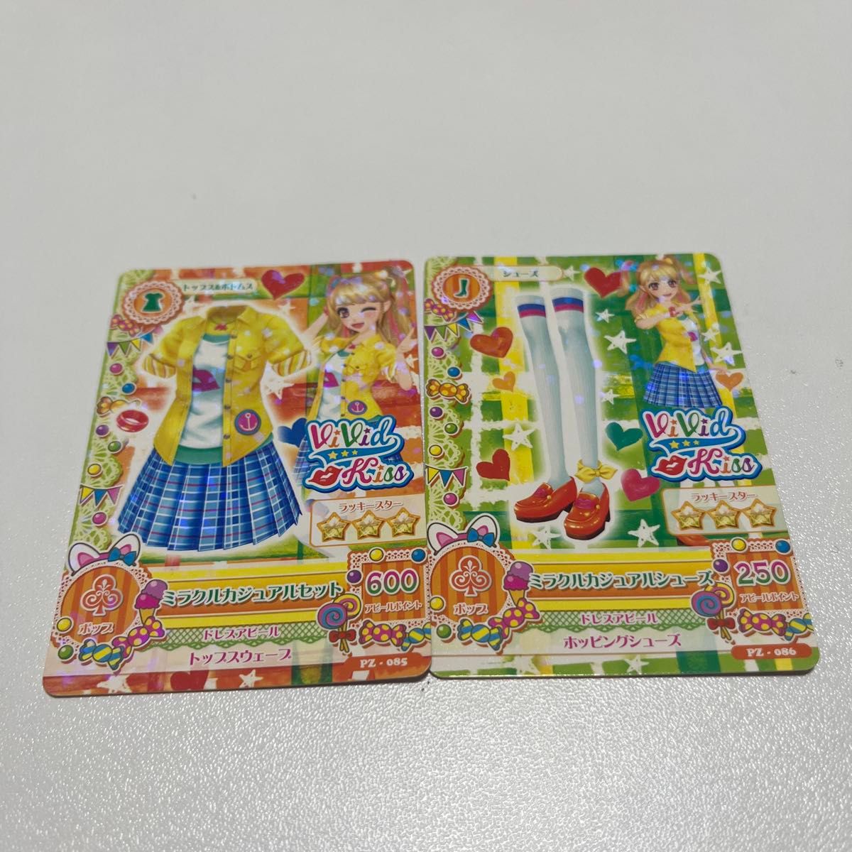 Aikatsu Card Miracle Casual Set & Shoes 2-Piece Set PZ-085 PZ-086