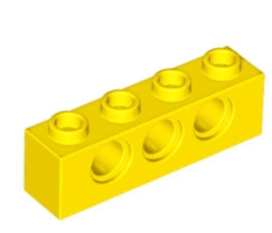 乐高 3701 技术系列积木 1x4 黄色 10个