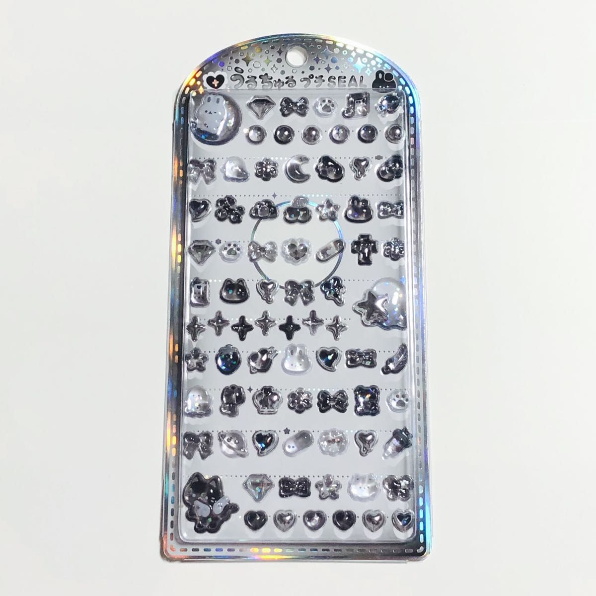 ブラック 黒 うるちゅるプチシール 正規品 新品未開封 うさぎ ウサギ ねこ ネコ 猫 ハート リボン うるちゅるプチSEAL