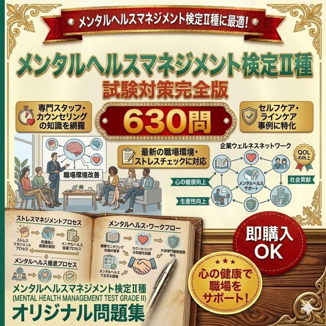 心理健康管理认证 II 种子 原创考试题库 24小时内发货