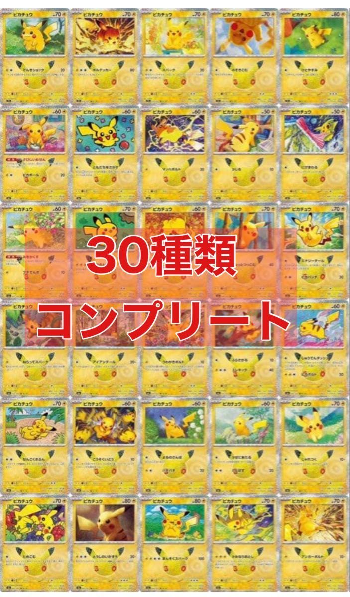 ポケモンカード ピカチュウ 30種類 コンプリートセット